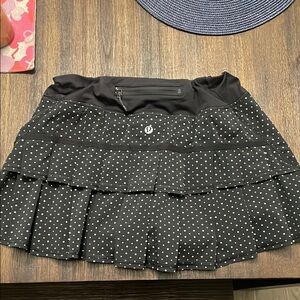 Lululemon Black Skater Mini Skirt with Ruffled Tiers